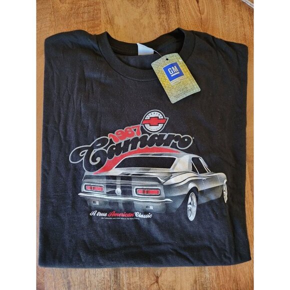 1967 GM Chevy Camaro Racing Stripes 100% Cotton Shirt Mens XL | Chvlevrolet - Picture 2 of 7